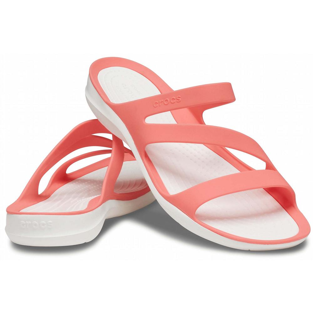 Pink Women's Crocs Swiftwater™ Sandal Slides | NZ 0595VRWD